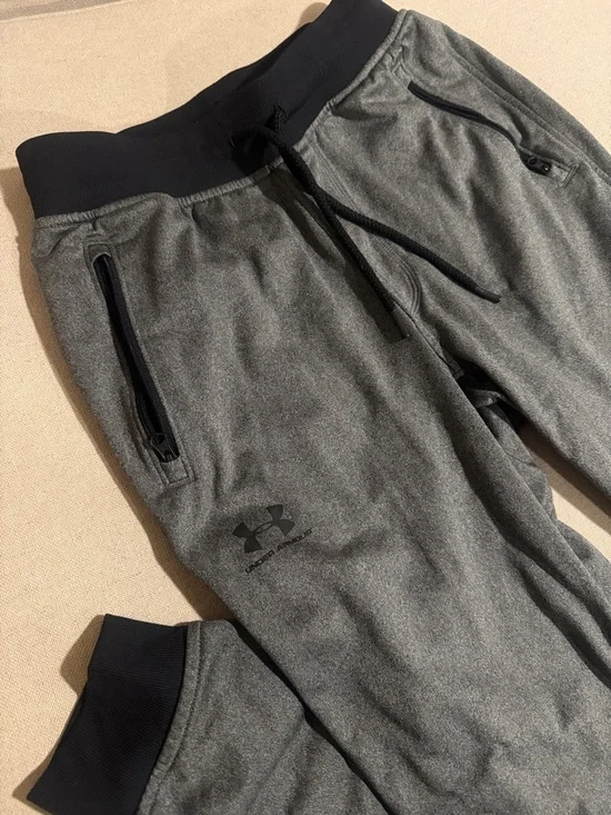 Under Armour Dark Gray Men's Athletic Joggers - Picture 3 of 4